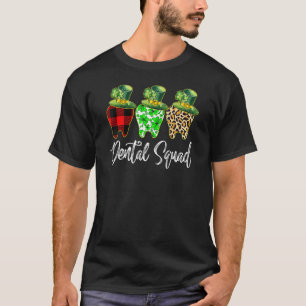 St Patrick's Day Matching Groups Dental Squad Plai T-Shirt