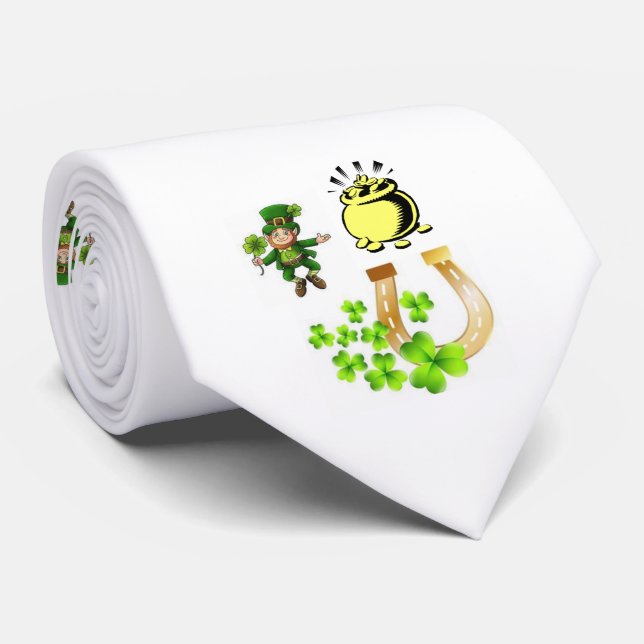 St. Patrick's Day Men Designer Ties (Rolled)