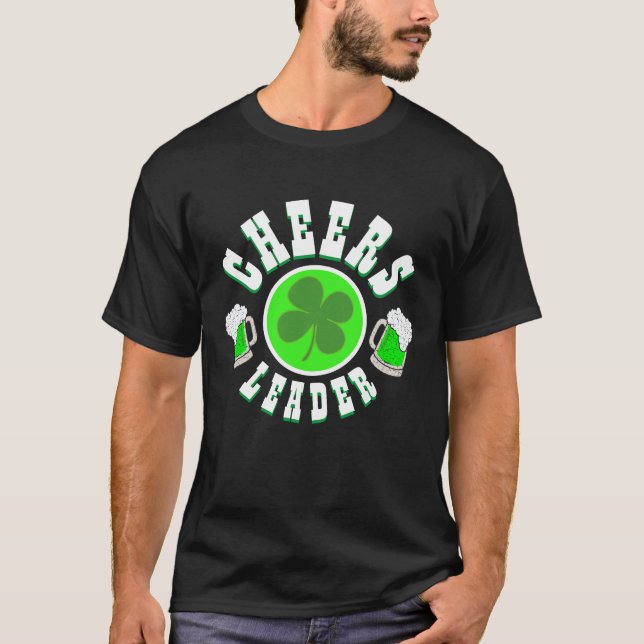 St Patrick's Day Mens Fashion CHEERS LEADER T-Shir T-Shirt (Front)