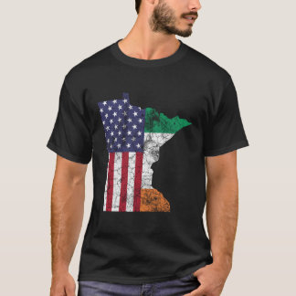 St Patricks Day Minnesota Irish American Flag Men  T-Shirt