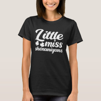 St Patricks Day Miss Shenanigans Shamrock T-Shirt