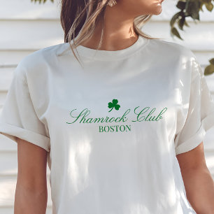 St. Patrick's Day, Modern Shamrock Club T-Shirt