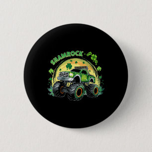St Patricks Day Monster Truck Boys Toddler Shamroc 6 Cm Round Badge