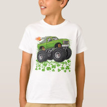 St Patrick's day monster truck shamrock for boys