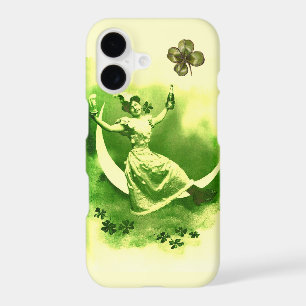 ST PATRICK'S DAY MOON LADY WITH SHAMROCKS