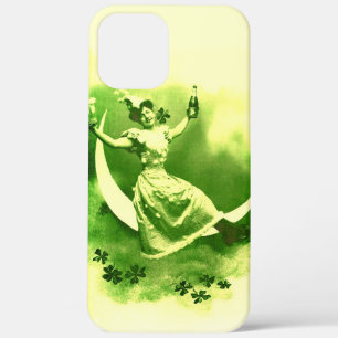 ST PATRICK'S  DAY MOON LADY WITH SHAMROCKS iPhone 12 PRO MAX CASE
