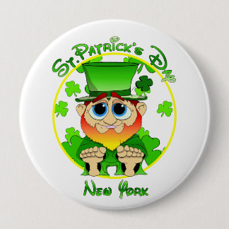 St Patrick's Day New York 10 Cm Round Badge