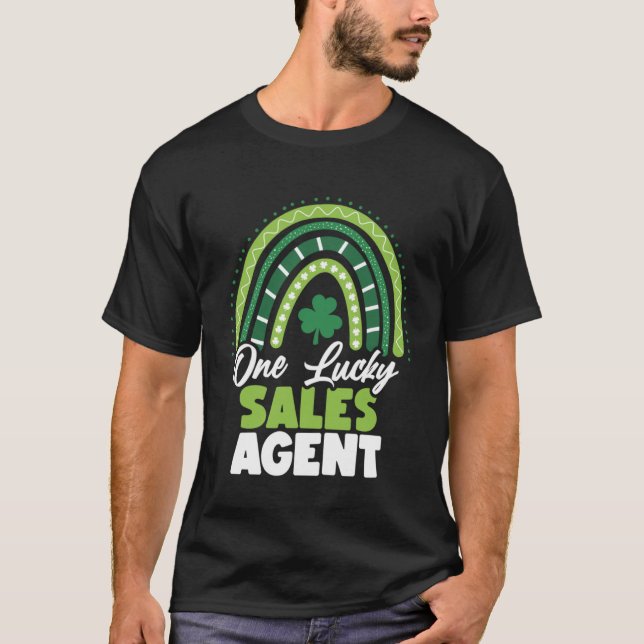 St Patricks Day One Lucky Sales Agent T-Shirt (Front)