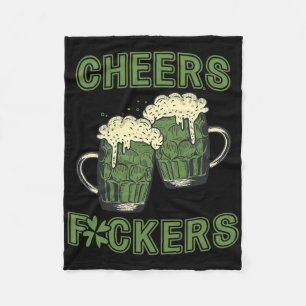 St Patricks Day Outfit Cheers Ers Drink Beer Irish Fleece Blanket
