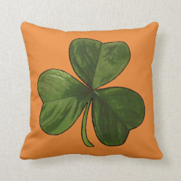 St Patrick's Day Outlined Irish Shamrock Cushion