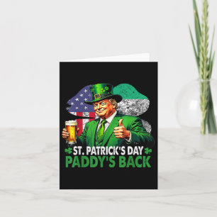 St Patricks Day Paddy's Ck Funny Trump 47th Presid Card