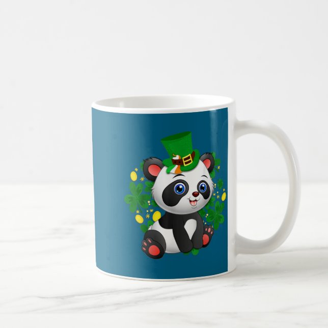 St Patricks Day Panda Cute Bear Lover Gift  Coffee Mug (Right)