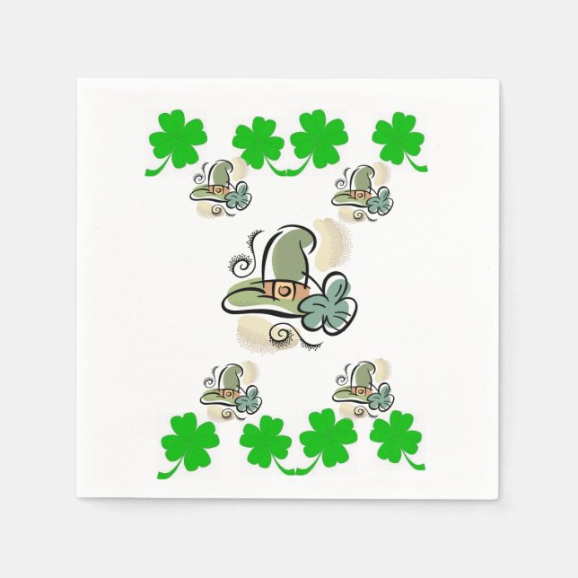 St. Patrick's Day Paper Napkins (Front)
