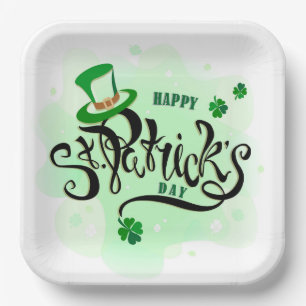 St Patrick's Day Paper Plate