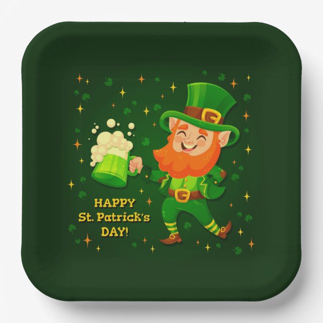  St Patrick's Day Paper Plate (Front)