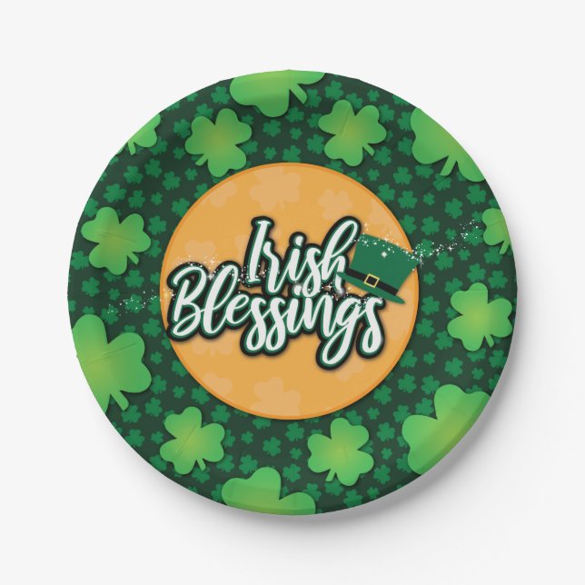 St Patrick's Day Paper Plate (Front)