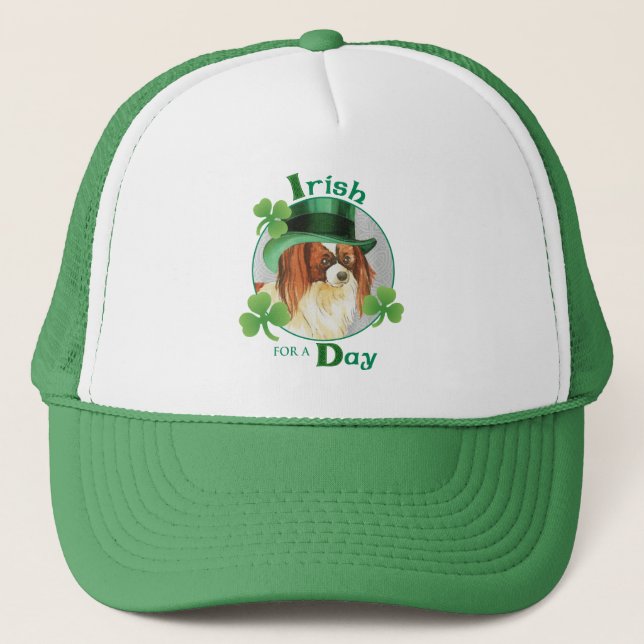 St. Patrick's Day Papillon Trucker Hat (Front)
