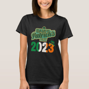 St Patrick's Day Parade 2023 Irish Flag Shamrock L T-Shirt