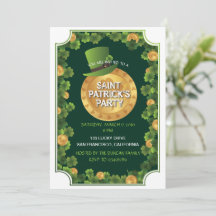 St Patrick's Day Party Green Elegant Cute Modern