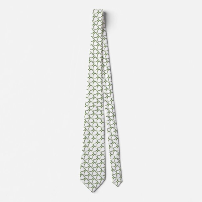 ST PATRICK'S DAY PARTY GREEN IRISH SHAMROCKS TIE (Front)