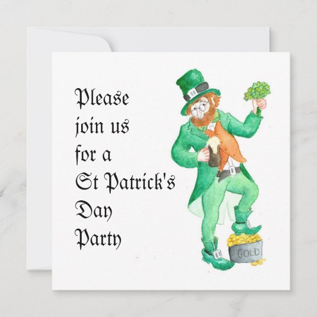 St Patrick's Day Party Invitation (Front)