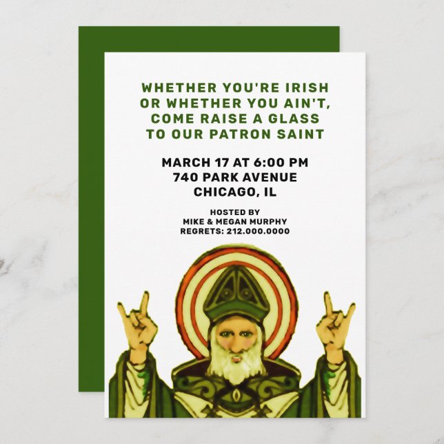 St. Patrick's Day Party Invitation (Front/Back)