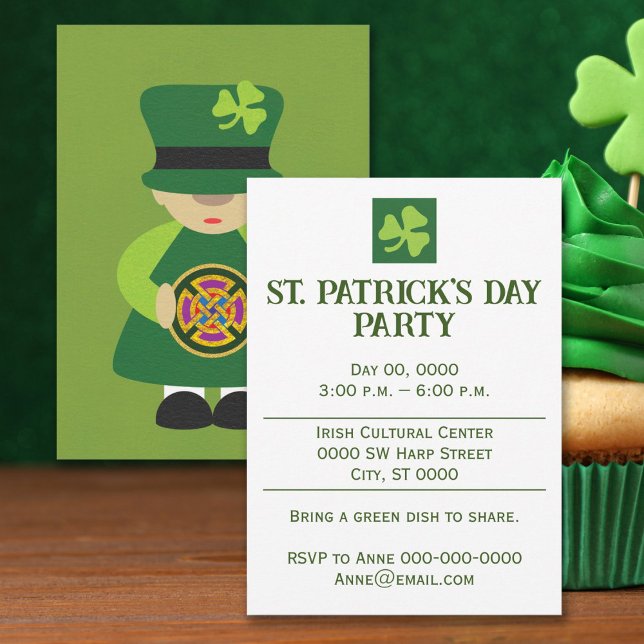 St Patrick's Day Party Leprechaun Invitation (Creator Uploaded)