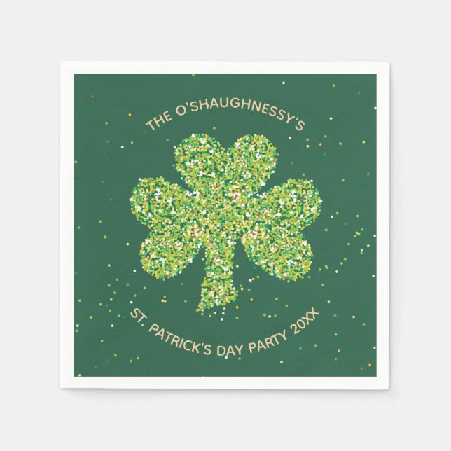 St. Patrick's Day Party Napkins - Customise (Front)