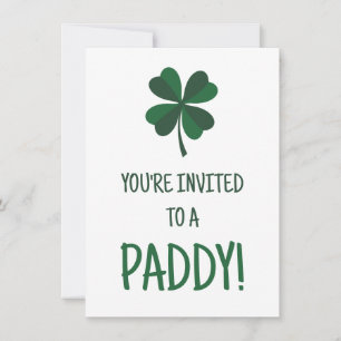 St. Patrick's Day Party Paddy Invite Invitation