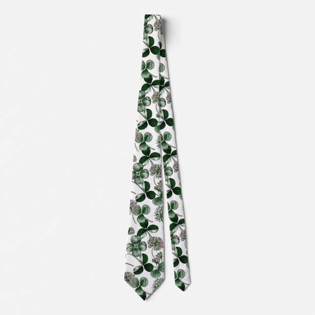 St Patricks day pattern clover Tie (Front)