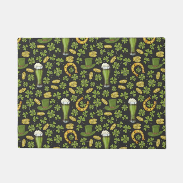 St. Patrick's Day Pattern Doormat (Front)