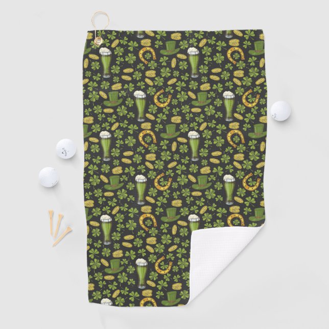 St. Patrick's Day Pattern Golf Towel (InSitu)