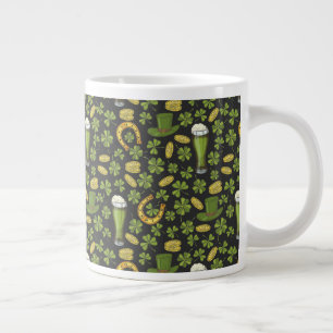St. Patrick's Day Pattern Large Coffee Mug