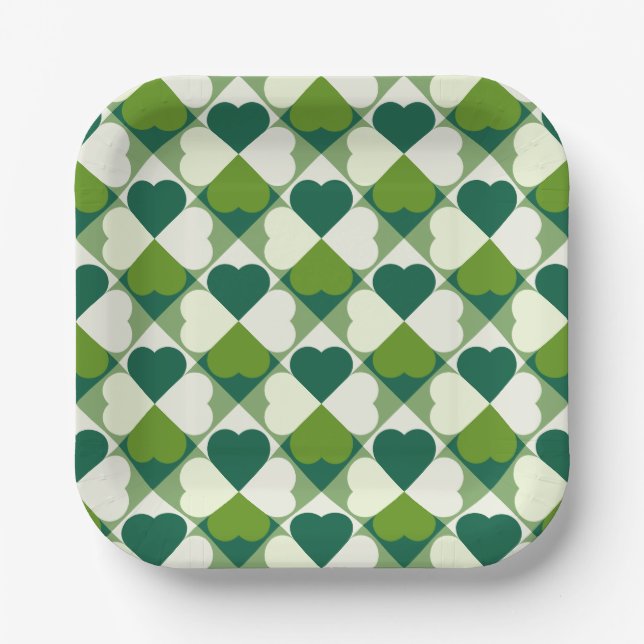 St. Patrick's Day Pattern Paper Plate (Front)