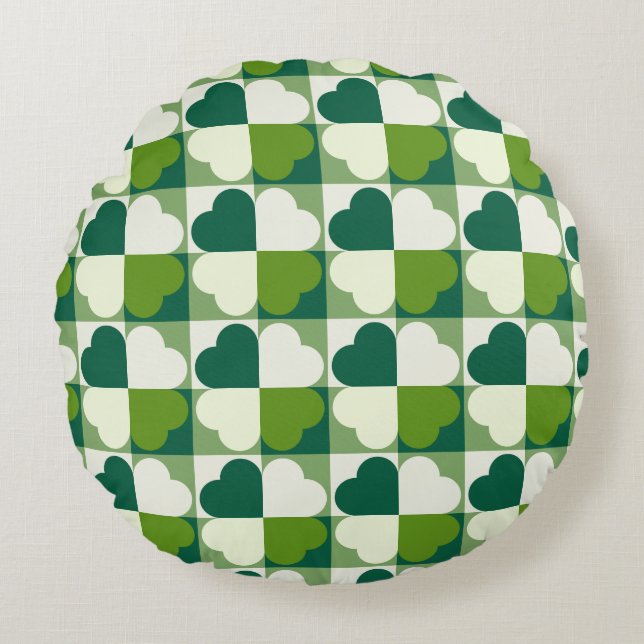 St. Patrick's Day Pattern Round Cushion (Front)