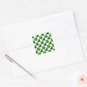 St. Patrick's Day Pattern Square Sticker