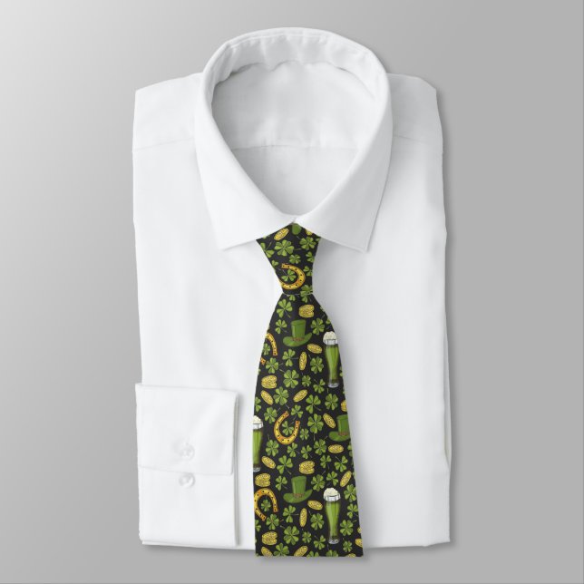 St. Patrick's Day Pattern Tie (Tied)
