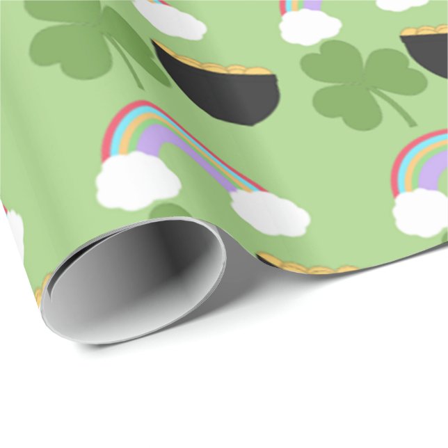 St. Patrick's Day Pattern Wrapping Paper (Roll Corner)