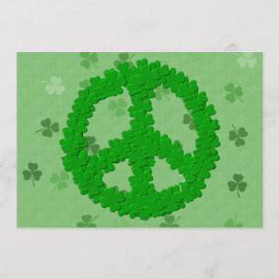 St Patrick's Day Peace Sign Invitation