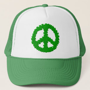 St Patrick's Day Peace Sign Trucker Hat
