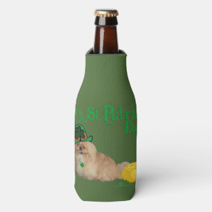 St Patricks Day Pekingese Bottle Cooler
