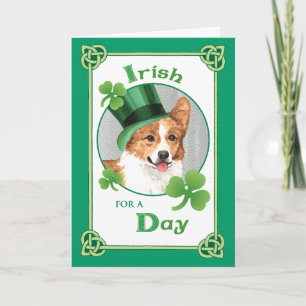 St. Patrick's Day Pembroke Welsh Corgi Card