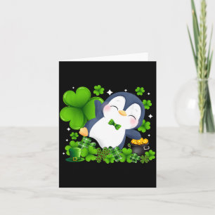 St Patricks Day Penguin Irish Shamrock Animal Boys Card