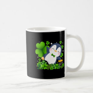 St patrick's day penguin irish shamrock animal coffee mug
