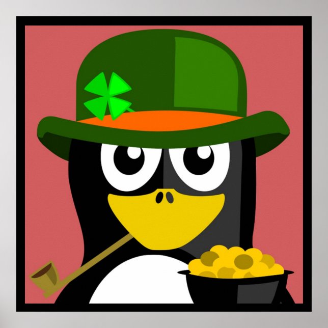 "ST. PATRICK'S DAY" PENGUIN POSTER (Front)