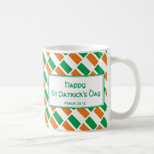 ST PATRICK'S DAY Personalised Christian IRISH FLAG Coffee Mug