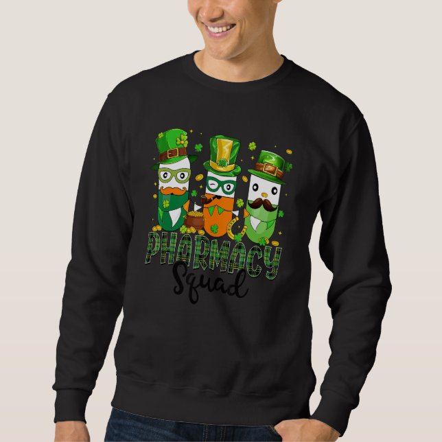 St Patrick's Day Pharmacy Squad Matching Pharmacis Sweatshirt (Front)