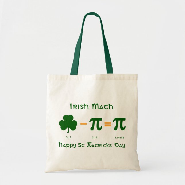 St Patricks Day & Pi Day Combination Tote Bag (Front)