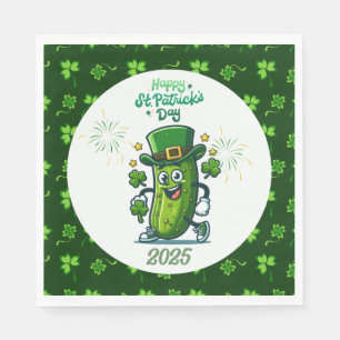 St Patrick's Day Pickle 2025 Napkin