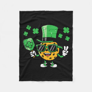 St patricks day pickleball saint paddys irish men fleece blanket